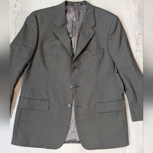 Chaps Ralph Lauren Made In Canada 100% Wool Dark Green Men's Blazer Size 42R